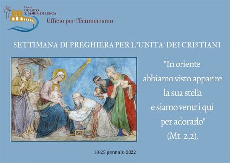 Settimana di preghiera per lunità dei cristiani 18 25 gennaio 2022