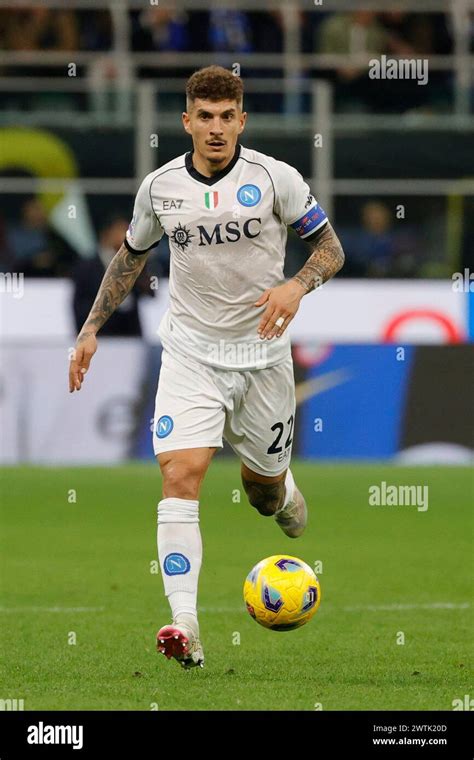 Giovanni Di Lorenzo Of Napoli Controls The Ball During Serie A Soccer