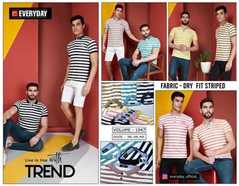 Hosiery Men Striped T Shirts At Rs In Ahmedabad Id