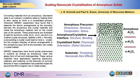 Guiding Nanoscale Crystallization Of Amorphous Solids