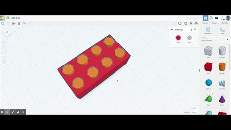 Design A Lego In Tinkercad Part Youtube