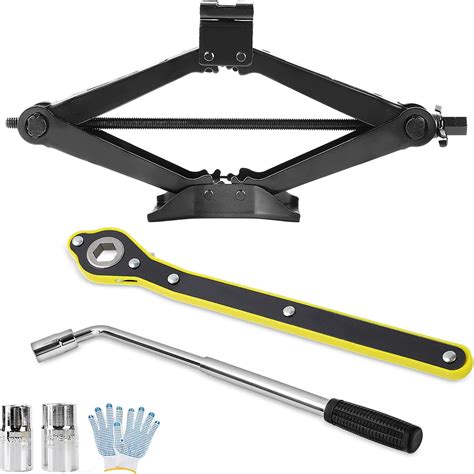 Trintion 2 5T Car Scissor Jack With Hand Crank And Ratchet Wrench 360