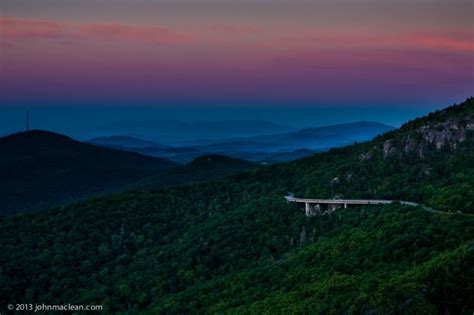 Linn Cove Viaduct From Rough Ridge Overlook Milepost By John