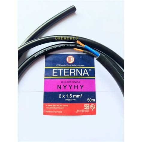 Jual Kabel Eterna Nyyhy X Eterna Serabut X Hitam Shopee