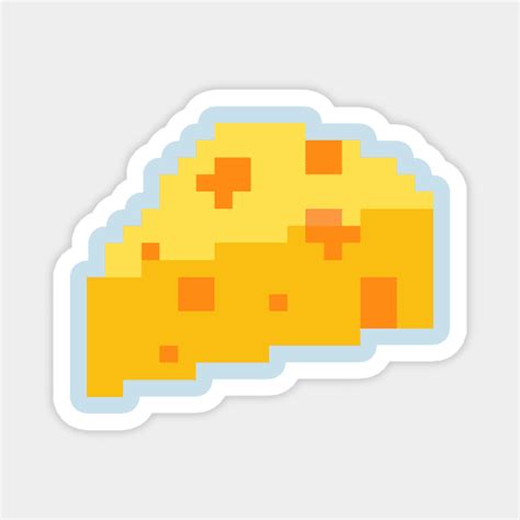 Cheese Pixel Art - 10x10 - Magnet | TeePublic