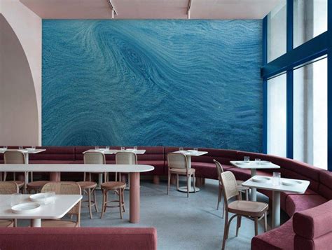 Blue abstract ocean wall mural - Nouqoush