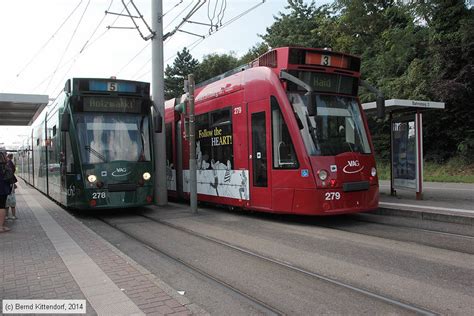 Deutschland Straßenbahn Freiburg im Breisgau Triebwagen 278