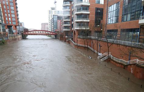 Heavy Rain Causes Flooding In Manchester City Centre Manchester