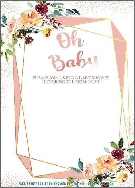 Fall Free Printable Blank Baby Shower Templates Templates Resume