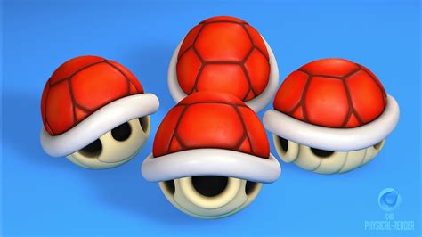 3D Mario Bros Koopa Shell Red Cinematic TurboSquid 2058405