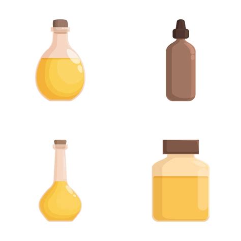 Premium Vector Vector Set Of Cartoon Style Oil Bottles