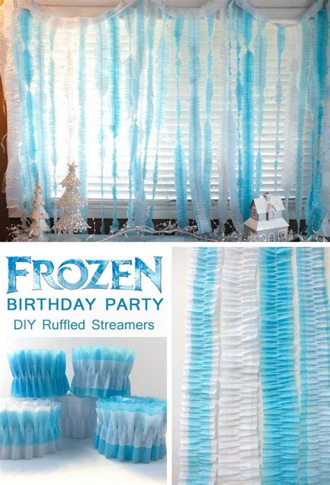 Frozen Diy Ruffled Streamers Frozen Party Decorations Frozen Themed Birthday Party Frozen