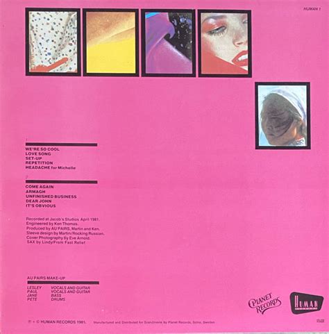 Au Pairs Playing With A Different Sex Vinyl Pussycat Records