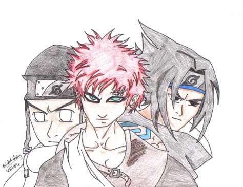 Gaara And Sasuke Drawing