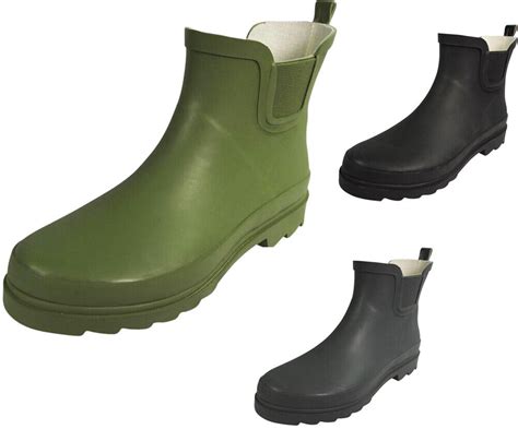 New Norty Women Low Ankle Rain Boots Rubber Snow Rainboot Garden Shoe Bootie Ebay