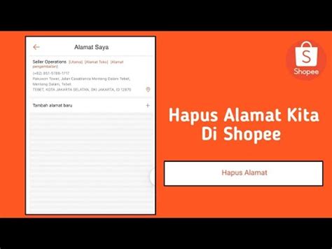 Cara Menghapus Alamat Di Shopee Mudah Dan Simpel YouTube