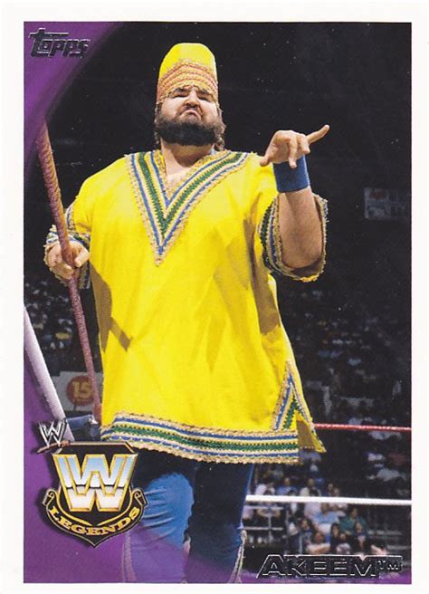 Akeem Wwe 2010 Topps Wrestling Trading Card 81