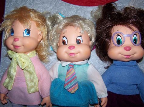 3 CHIPETTE CHIPMUNKS DOLLS VINTAGE IDEAL 1984 JEANETTE BRITTANY ...