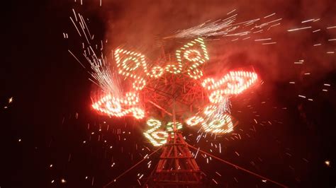 Tradicional Quema De Castillo Pirotecnico Donado Por Tianguis V