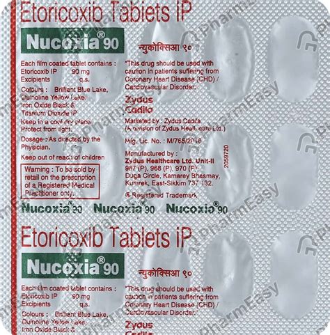 Nucoxia 90 Mg Tablet 15 Uses Side Effects Price And Dosage Pharmeasy