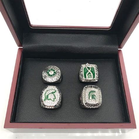 Michigan State Spartans football Championship 4 Rings Set