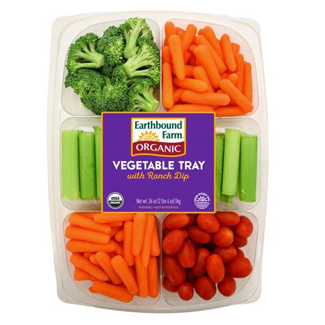 Earthbound Farm Organic Vegetable Tray With Ranch Dip Shop Snack