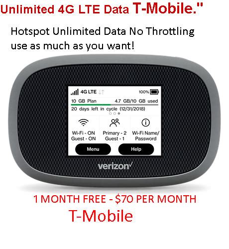 T Mobile Unlimited 4g Lte Data Unlimited Hotspot And Television