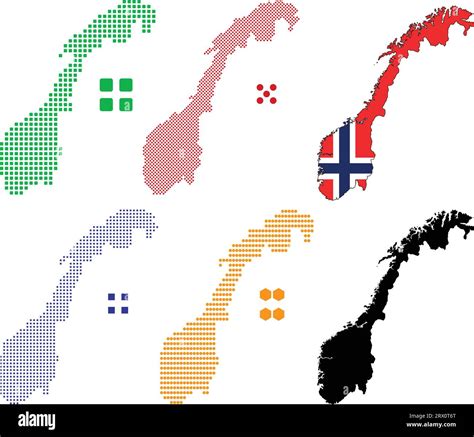 Layered Editable Vector Illustration Country Map Of Norway Which