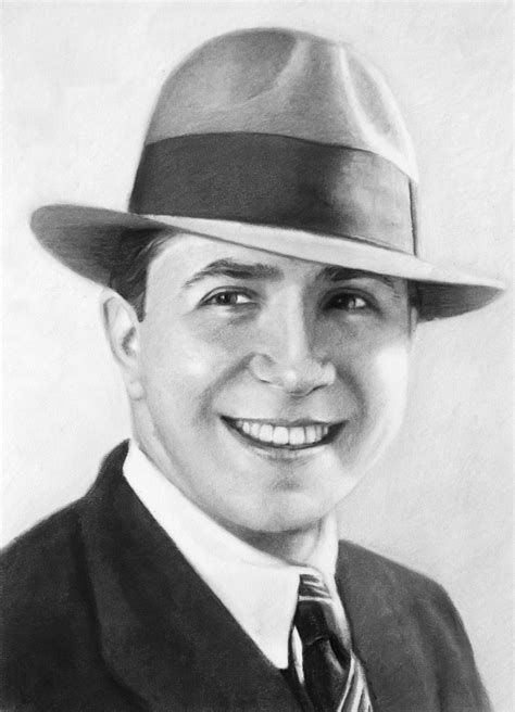 Retrato Al Carboncillo Del Cantante Carlos Gardel