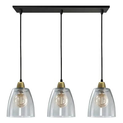 Luz Desing Colgante Luces Vidrio Transparente Dorado Vintage Apto Led