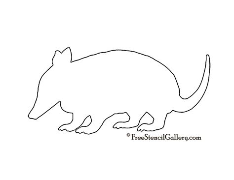 Armadillo Silhouette Stencil Free Stencil Gallery