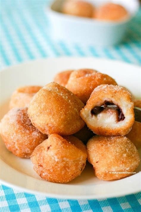 Chapssal Donuts (Korean Glutinous Rice Ball Doughnuts) - My Korean Kitchen