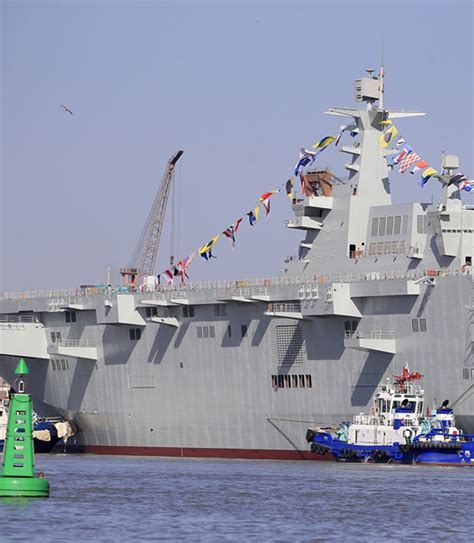 Plas 3rd Type 075 Amphibious Assault Ship Has Maiden Voyage Reports Global Times