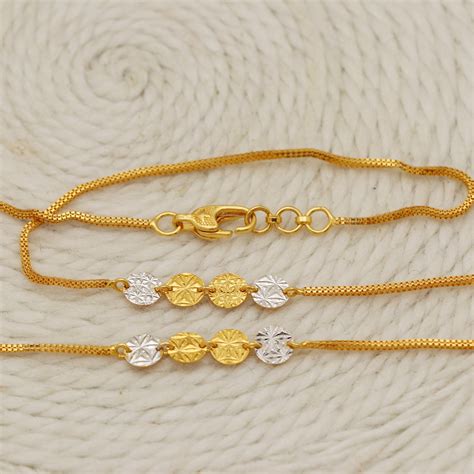 22k Gold Chain Necklace Chain, Fine Gold Handmade Women Jewelry, Indian Jewellery, Gift, Real ...