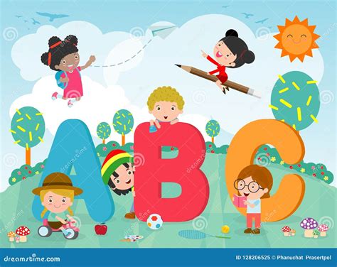 Abc Letters Kids Education Vector Illustration