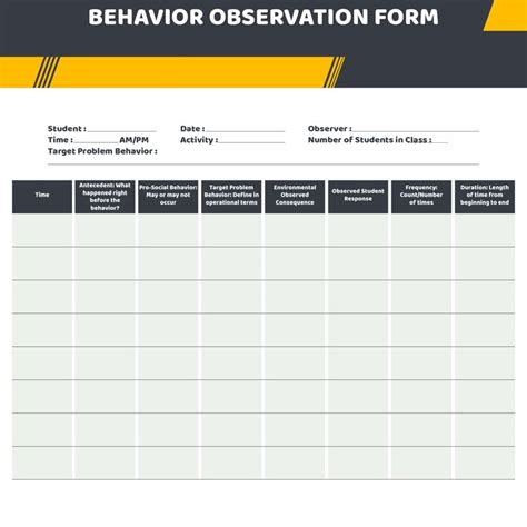 Best Printable Observation Forms For Free At Printablee