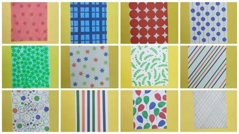 How To Make Pattern Papers At Home 12 Different Handmade Pattern