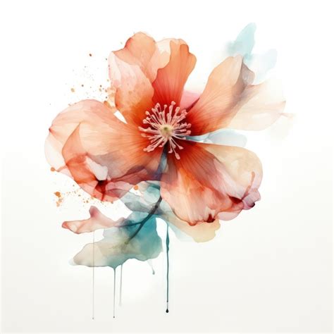 Premium AI Image | Abstract Canvas Flower