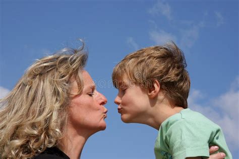 Mother Kissing Her Son Hammock Stock Photos Free Royalty Free