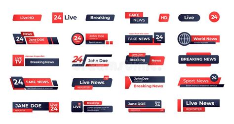 News Headline Banner Broadcast Tv Channel Header Interface Television