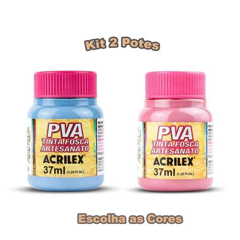 X Tinta Para Artesanato Pva Acrilex Ml Escolha As Cores Shopee