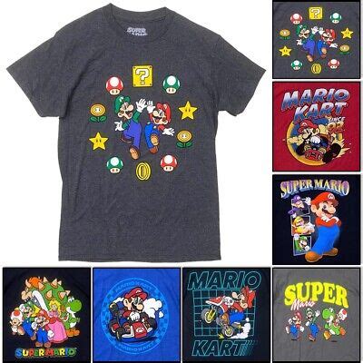 Super Mario Brothers Men S Officially Licensed Character Graphic Tee T