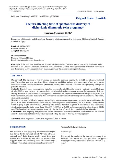 (PDF) Factors affecting time of spontaneous delivery of dichorionic ...