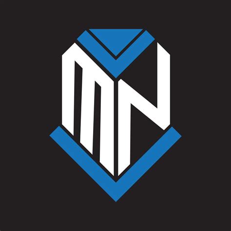 diseño del logotipo de la letra mn sobre fondo negro mn creative