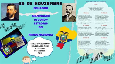 ECUADOR HIMNO NACIONAL AUTORES SIGNIFICADO DE CORO Y ESTROFAS YouTube