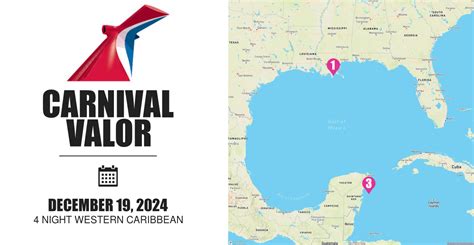 Carnival Valor December Cruise Port Map