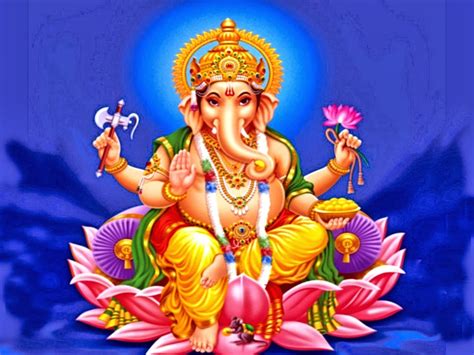 Lord Ganesha On Lotus Flower Hd Images Wallpapers Free Download