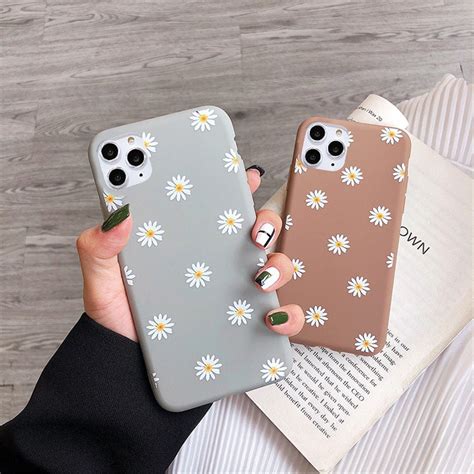 Flor Silicon Phone Funda Margarita Flores Florales Margaritas Etsy