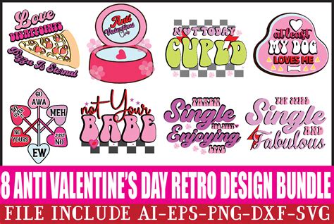 Anti Valentines Retro Design Bundle Graphic By Design Club · Creative