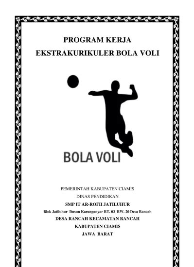 Program Kerja Ekstrakurikuler Bola Voli